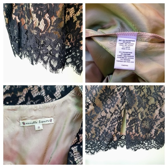 Nanette Lepore Lace Sleeveless Vintage Dress - Picture 8 of 8